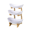 Imitation Wood Grain Household Cross-Border Multi-Layer Household Living Room Fruit Plate Candy Fruit Plate Three-Layer Double-Layer Plastic Rack Fruit Plate