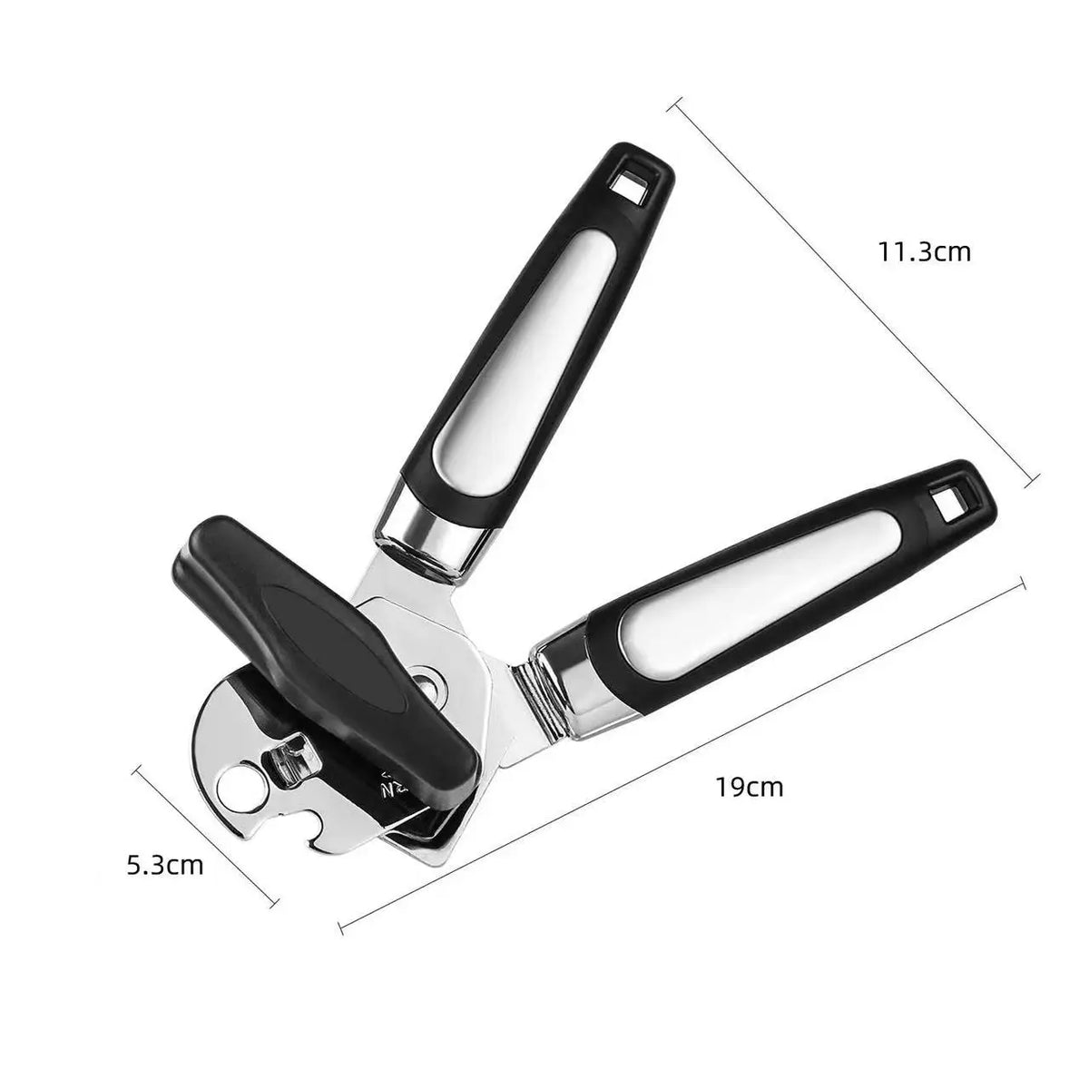 Stainless Steel Multifunction Can Opener – Manual Tin & Bottle Opener