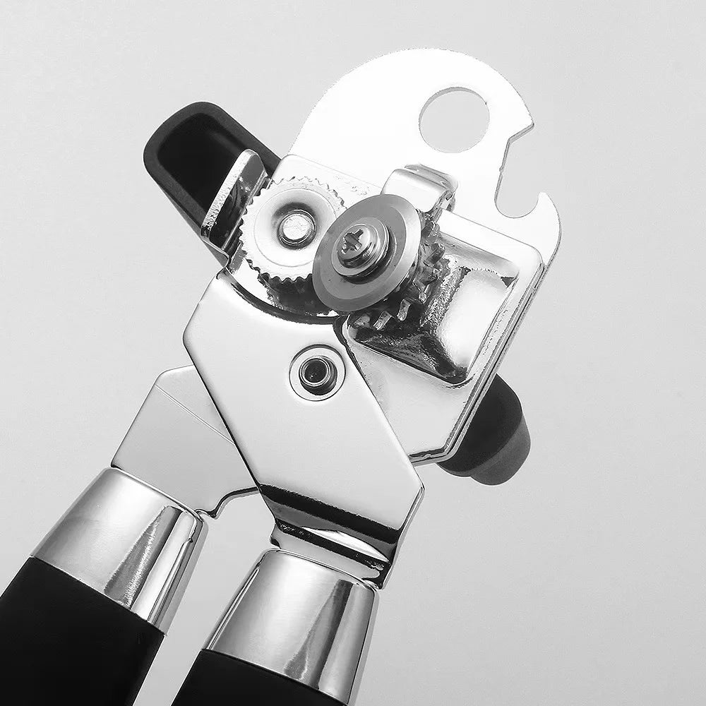 Stainless Steel Multifunction Can Opener – Manual Tin & Bottle Opener