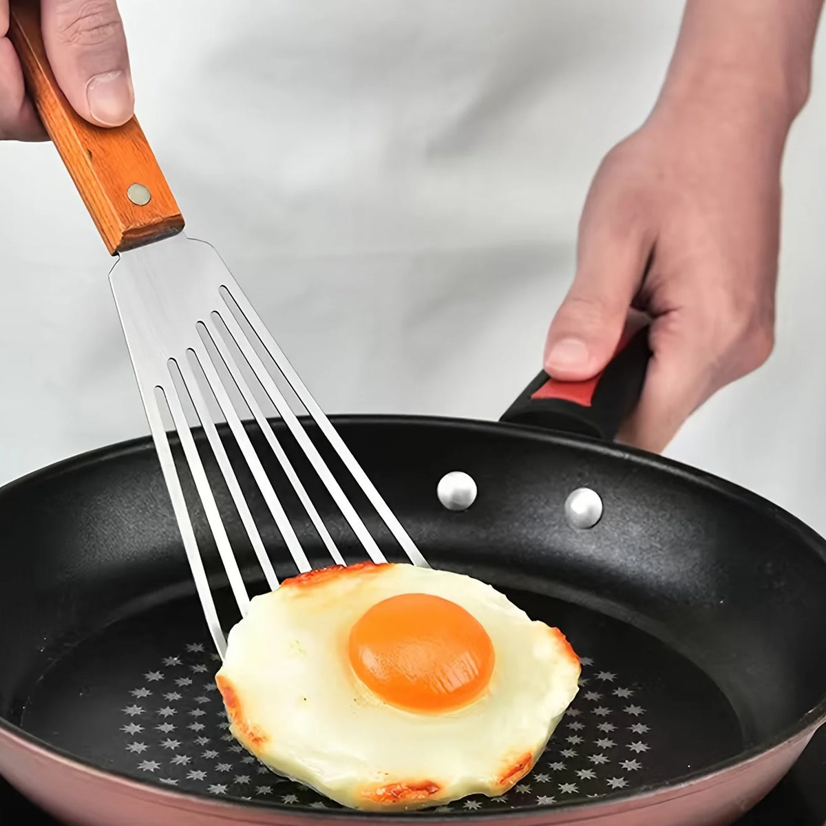Stainless Steel Non-slip Slotted Frying Spatula