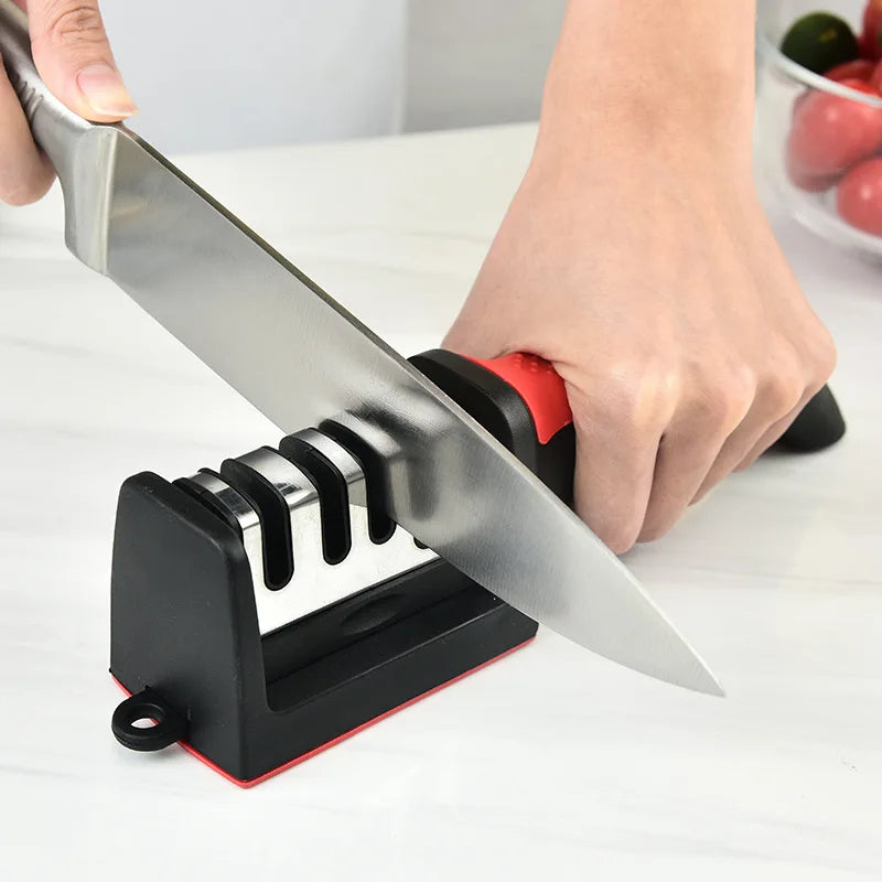 4-Stage Knife Sharpener – Multi-Functional Handheld Sharpening Tool