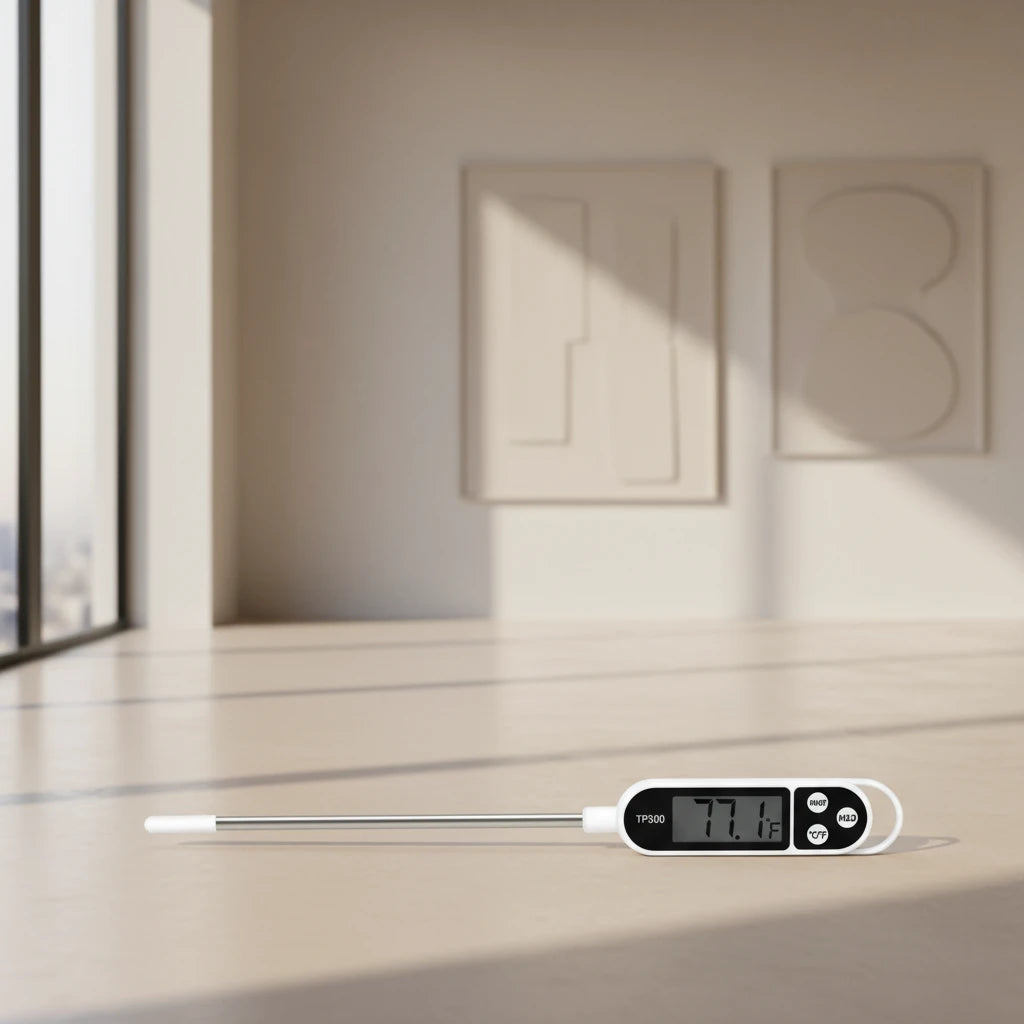 Digital Food Thermometer – Stainless Steel Kitchen Temperature Probe
