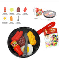 Kids' Kitchen Frying Pan Toy Set with Play Food