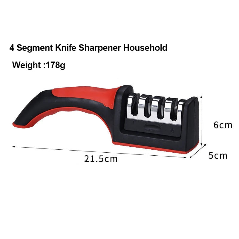 4-Stage Knife Sharpener – Multi-Functional Handheld Sharpening Tool