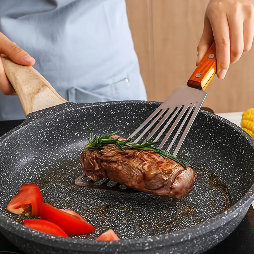 Stainless Steel Non-slip Slotted Frying Spatula