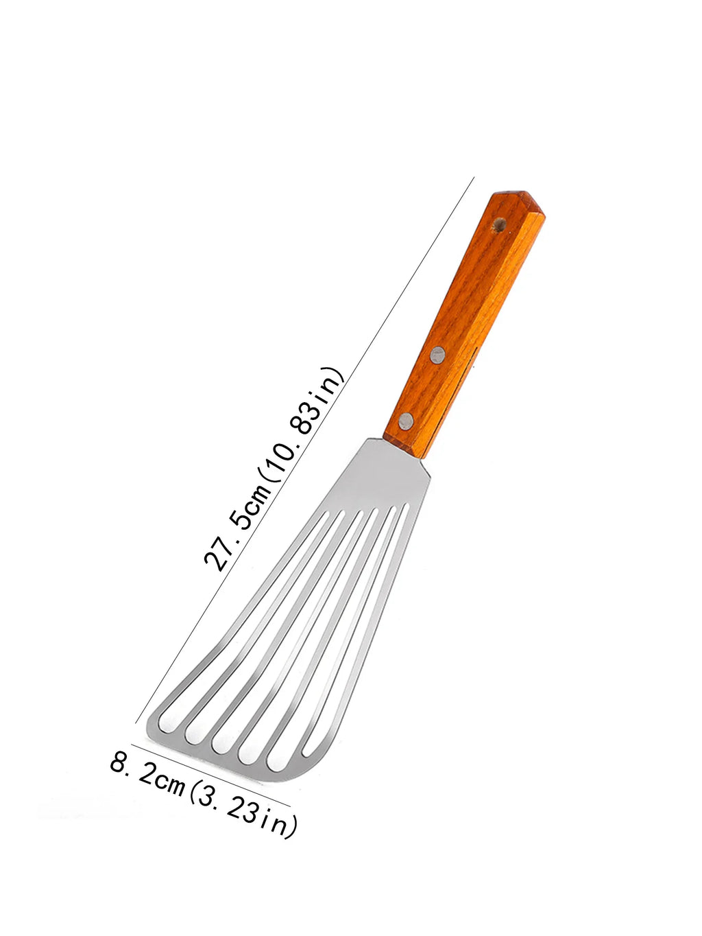 Stainless Steel Non-slip Slotted Frying Spatula