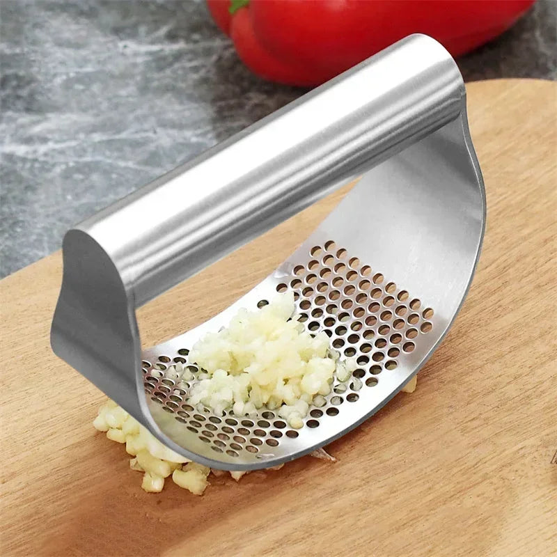 Stainless Steel Manual Garlic Press and Ginger Rocker Crusher