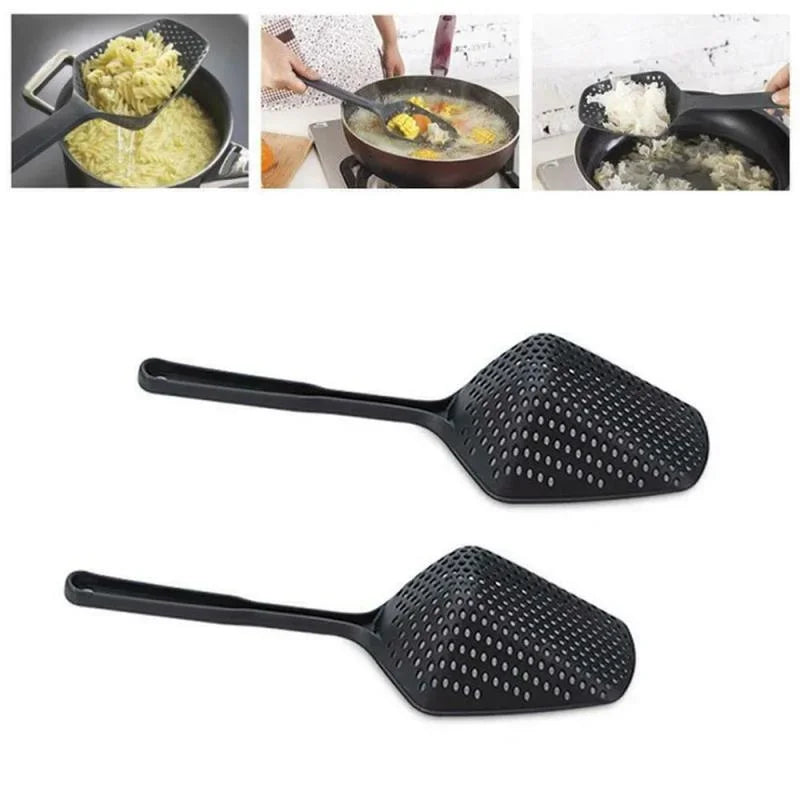 Large Food Strainer Scoop and Kitchen Colander Shovel