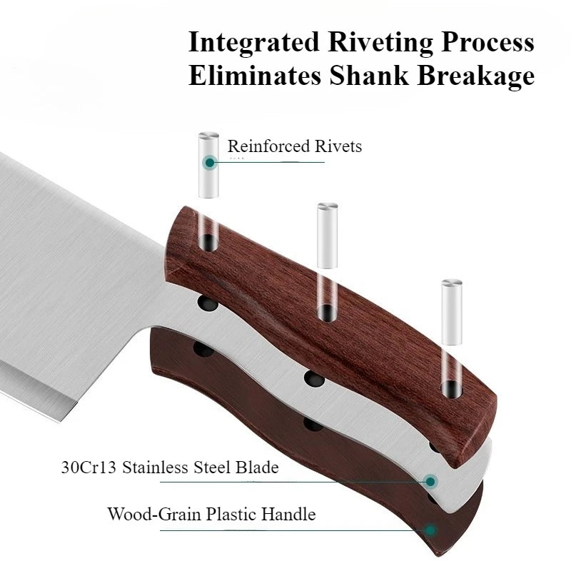 Ultra-Sharp Stainless Steel Kitchen Knife – Slicing, Chef's & Bone-Cutting
