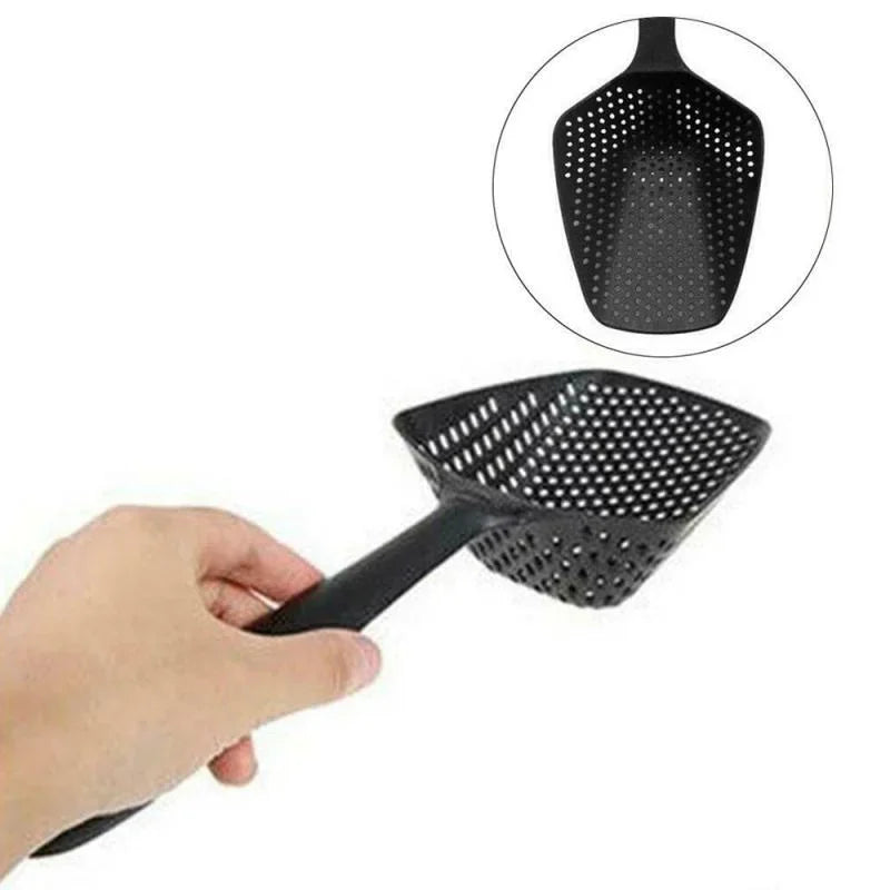 Large Food Strainer Scoop and Kitchen Colander Shovel