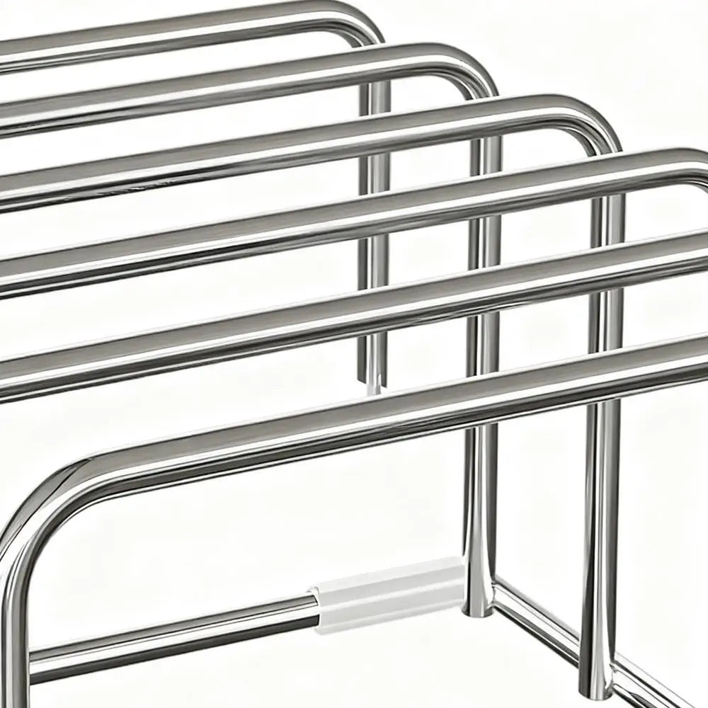 Under-Cabinet Hanging Storage Rack for Cutting Boards and Towels