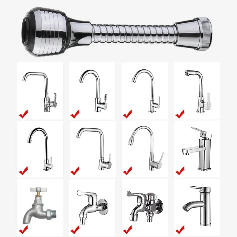 360° Rotating Faucet Extender – 2-Mode Kitchen Sink Aerator Sprayer