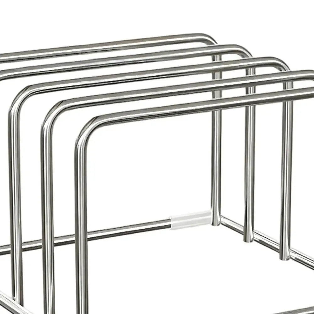 Under-Cabinet Hanging Storage Rack for Cutting Boards and Towels