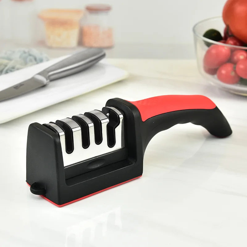 4-Stage Knife Sharpener – Multi-Functional Handheld Sharpening Tool