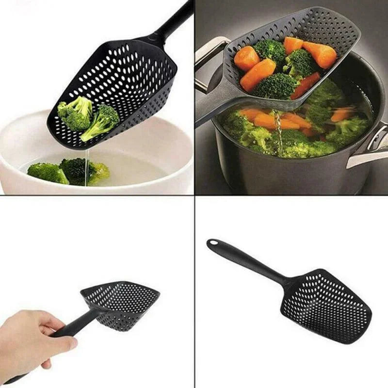 Large Food Strainer Scoop and Kitchen Colander Shovel