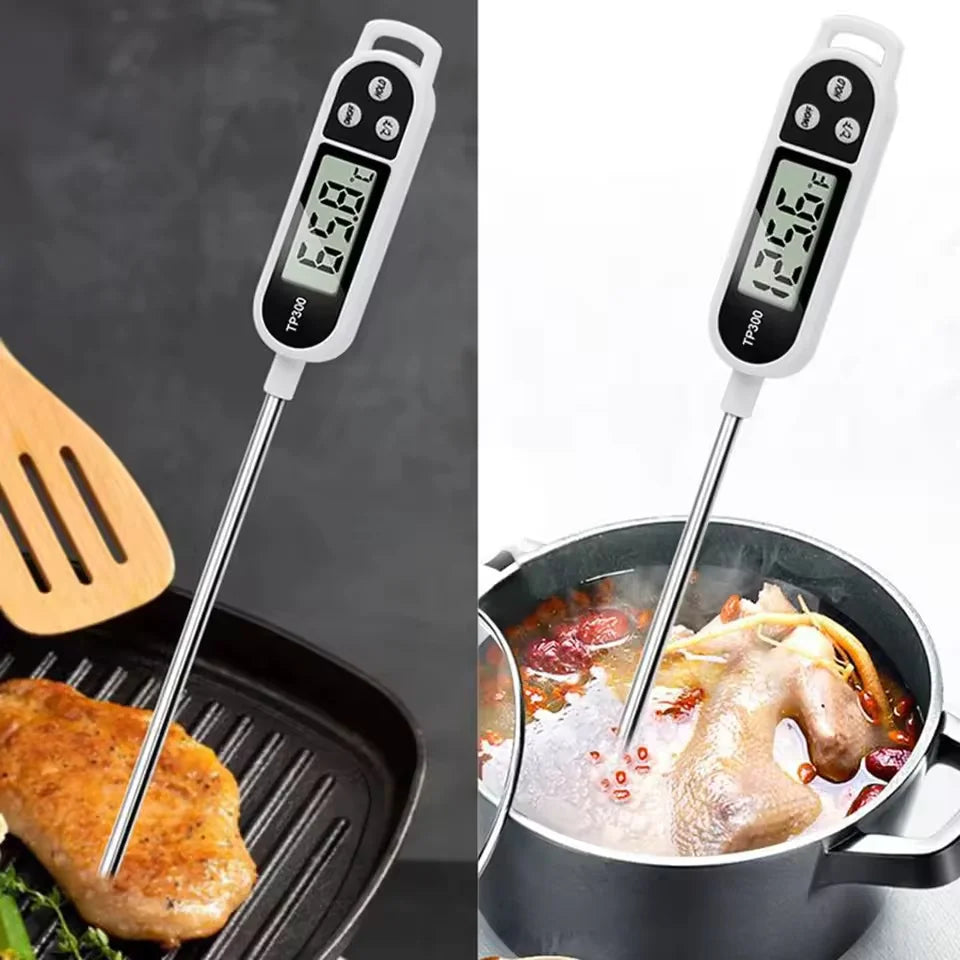 Digital Food Thermometer – Stainless Steel Kitchen Temperature Probe