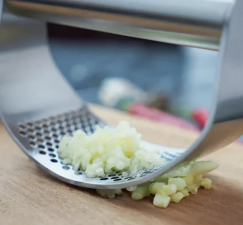 Stainless Steel Manual Garlic Press and Ginger Rocker Crusher