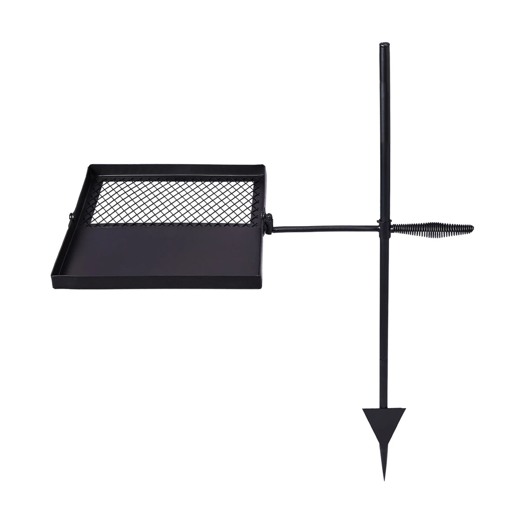 Folding Swivel Campfire Grill, Portable Cooking Grate over Fire Pit, Lightweight Grate Camp Fire Rack with Carrying Bag Outdoor
