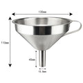 304 Stainless Steel Kitchen Funnel with Strainer – Oil & Liquid Filter