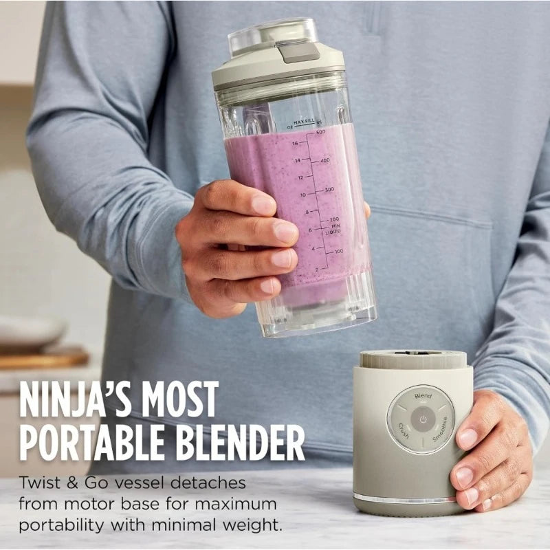 Portable Blender 22oz Twist & Go Cordless – Rechargeable Personal Blender