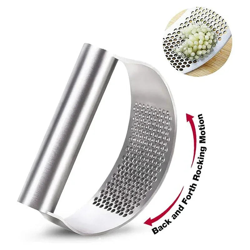 Stainless Steel Manual Garlic Press and Ginger Rocker Crusher