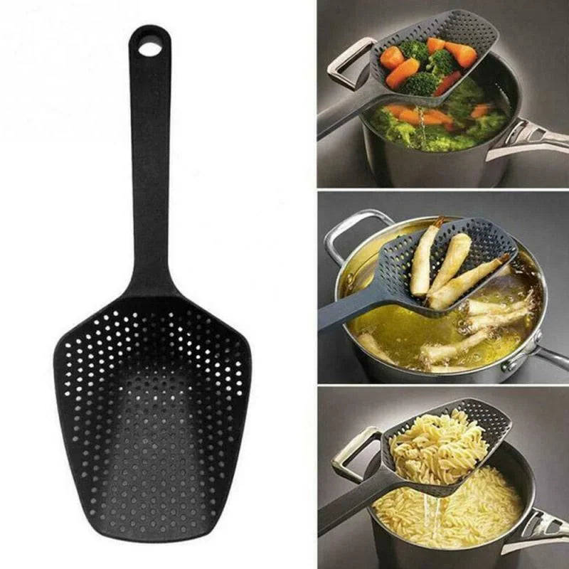 Large Food Strainer Scoop and Kitchen Colander Shovel