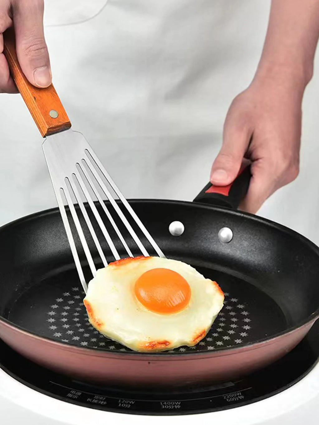 Stainless Steel Non-slip Slotted Frying Spatula